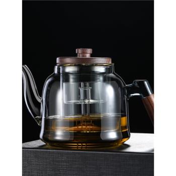 玻璃泡茶壺蒸煮一體圍爐電陶爐燒水壺喝茶家用煮茶加厚耐高溫套裝