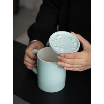 陶瓷咖啡杯600ml牛奶杯啞光馬克杯大容量簡約北歐水杯家用杯子ins