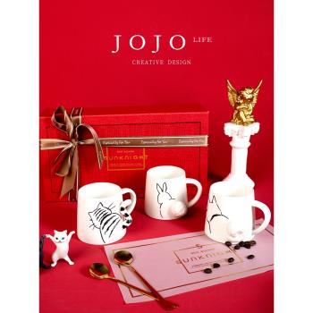 JOJOS L.PD.Tail.立體造型馬克杯咖啡杯禮盒裝趣味情侶送禮|尾巴