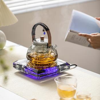 高檔耐熱玻璃智慧水晶電陶爐壺蒸煮一體全自動桌面靜音煮茶器商用