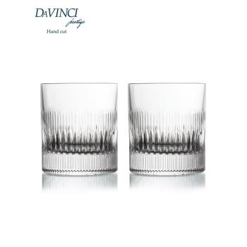 義大利進口DAVINCI水晶玻璃威士忌杯高階手工奢華洋酒杯送禮套裝