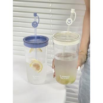 comika口咔氣泡水杯夏季大容量耐高溫ins吸管杯可愛高顏值咖啡杯