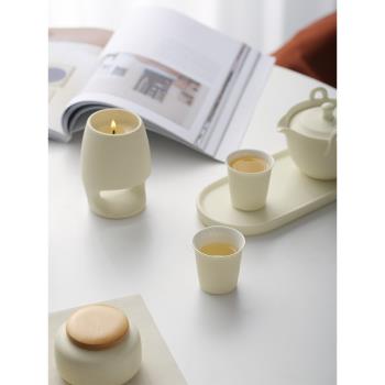 宜集堂INS奶油茶杯陶瓷高階感咖啡杯小巧高檔精緻客廳簡約現代