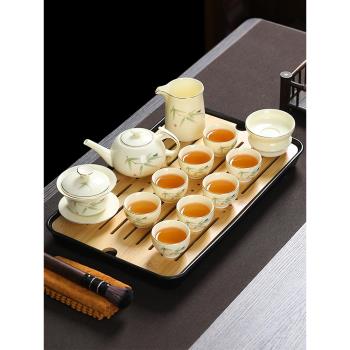 景德鎮整套功夫茶具套裝家用茶具用品陶瓷茶杯羊脂玉瓷泡茶器高檔