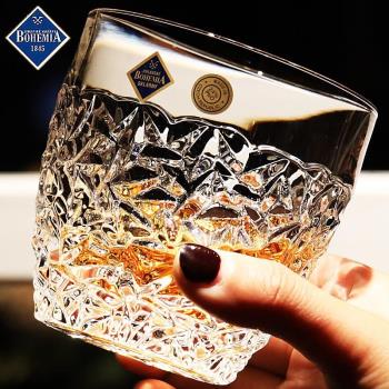 日本NY捷克進口水晶玻璃威士忌杯果汁飲料水杯烈酒平底洋酒杯