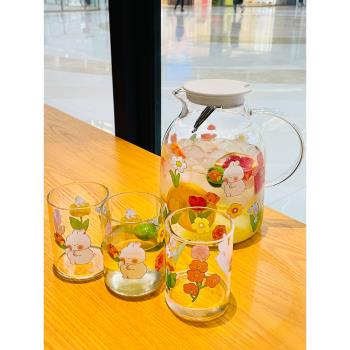 玻璃冷水壺耐高溫家用大容量壺扎涼水壺飲料桶涼白開果汁茶壺套裝