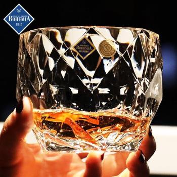 日本NY捷克進口水晶玻璃威士忌杯調啤酒杯果汁茶杯水杯洋酒杯