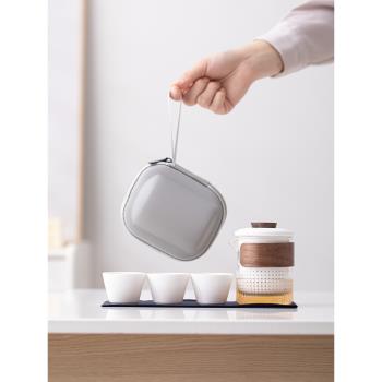 旅行茶具便攜式快客杯泡茶茶桌戶外露營套裝功夫杯快客杯喝茶裝備