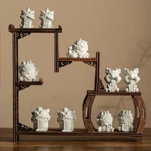 江西景德鎮出品砂陶吸水茶寵速干龍年擺件醒獅茶桌茶寵家居功夫茶