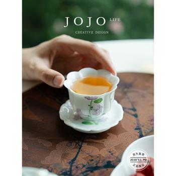 JOJOS L. PD.Truffles.手繪白瓷鈴蘭花茶杯陶瓷功夫茶具 | 松露