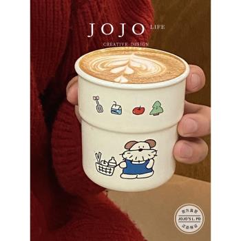 JOJOS L. PD.distance.卡通小狗貓咪馬克杯修勾陶瓷杯水杯 |取遠