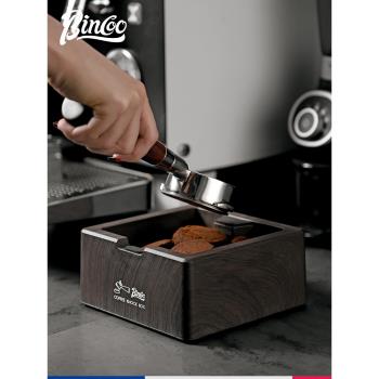 Bincoo咖啡壓粉底座收納器具58mm布粉器套裝螺紋彈力壓粉錘不銹鋼