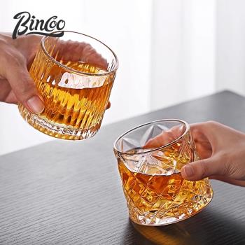 Bincoo冰美式玻璃咖啡杯創意特調冷飲水杯平放解壓杯家用杯子