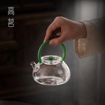 迷你小號玻璃煮茶器功夫茶專用茶具小型燒水壺泡茶專用茶壺耐高溫