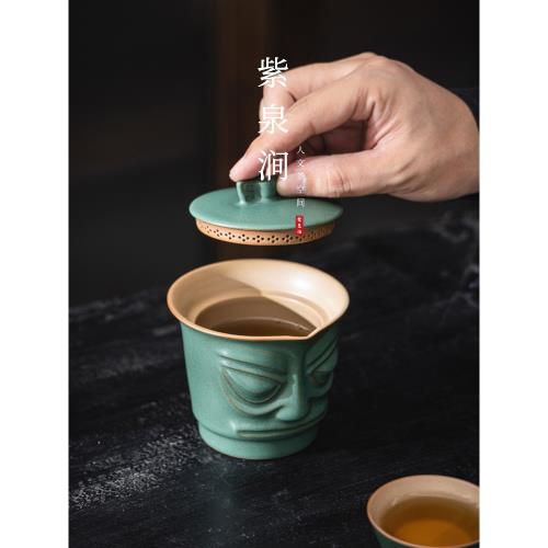 JOJO'S L. PD.紫泉澗.三星堆面具陶瓷快客杯一壺三杯戶外 | 群演