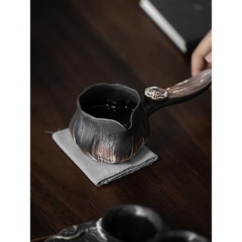茶壺泡茶家用陶瓷2024新款茶具茶水壺圍爐煮茶柴燒側把壺公道杯