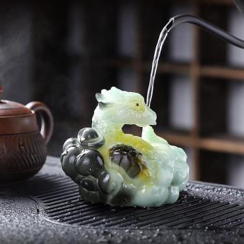 2025十二生肖蛇變色茶寵擺件家用茶具配件茶桌茶盤茶玩裝飾品擺設