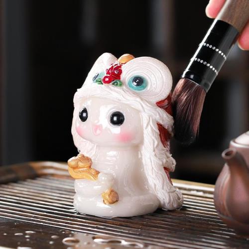 2025蛇年十二生肖醒獅蛇寶變色茶寵擺件功夫茶具配件茶桌裝飾品