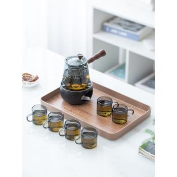 下午茶花茶杯玻璃水果花茶壺蠟燭加熱煮茶爐養生美容院茶具套裝