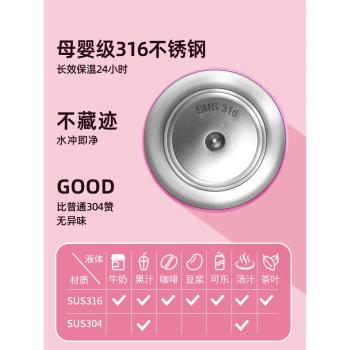 三麗鷗正版兒童保溫杯女孩男童食品級316女生高顏值大肚杯美樂蒂