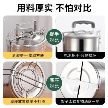 國盛多層不銹鋼雙層保溫提籃/食格/提鍋戶外學生飯盒廠家直銷