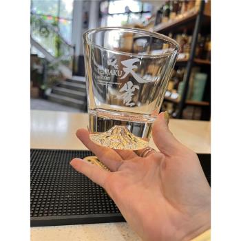 天雀洋酒烈酒日本威士忌杯日式富士山杯玻璃水杯觀山高階雪山杯