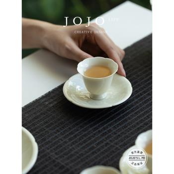 JOJOS L. PD.warmth.蓮花口杯高足主人杯家用陶瓷茶杯茶具 |送暖
