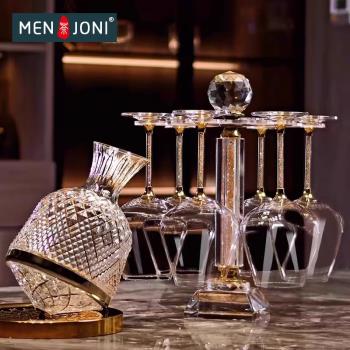 Men&Joni高階金鉆輕奢紅酒杯套裝旋轉醒酒器家用勃艮第葡萄酒杯具