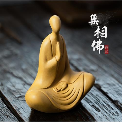 禅意茶寵紫砂精品手作り陶磁器小僧は茶芸茶道茶皿の置物を飼うことがで