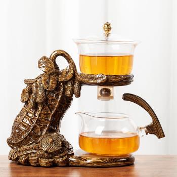 一生如意全自動茶具套裝家用磁吸泡茶壺輕奢高檔玻璃懶人泡茶神器