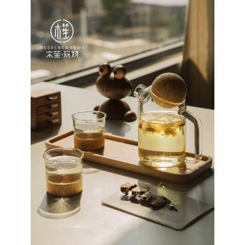 木笙玩物玻璃花果茶壺迷你泡茶壺簡約ins檸檬水壺下午茶茶具套裝