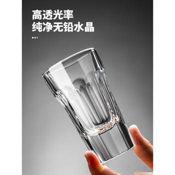 酒杯家用二兩白酒杯套裝2024新款輕奢高檔分酒器個人專用玻璃杯子