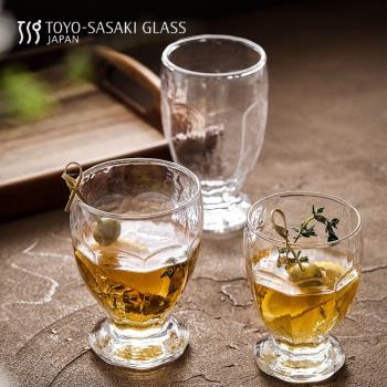 日本進口東洋佐佐木年輪玻璃杯茶飲咖啡杯創意啤酒杯年輪杯精釀杯