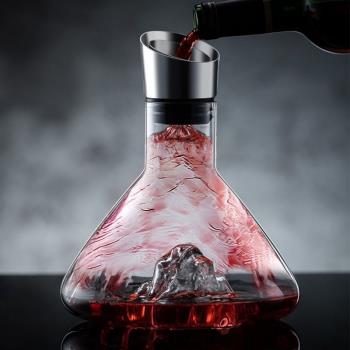 加厚高檔水晶玻璃瀑布式醒酒器快速家用套裝奢華葡萄酒倒酒存酒分