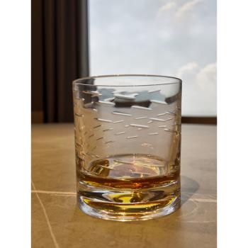 德國進口SHTOX水晶玻璃威士忌杯創意旋轉洋酒杯酒吧魚群酒杯禮品