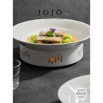 JOJOS L. PD.Glass.幹鍋盤陶瓷創意特色蠟燭加熱保溫菜盤 | 向而