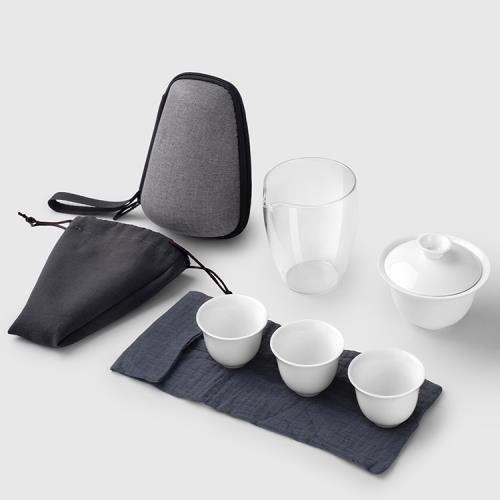 鹿島什物紀 YFI00001 便攜茶具五件套 快客杯個人戶外茶杯泡茶
