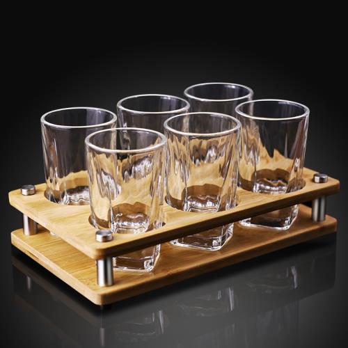 二兩白酒杯套裝家用輕奢100ml喝酒杯高檔威士忌洋酒杯白酒杯杯架