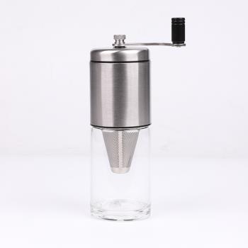 新品玻璃便攜式咖啡研磨器咖啡沖泡一體咖啡機