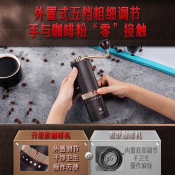 三四鋼手搖磨豆機家用小型咖啡機研磨器戶外便攜咖啡研磨機