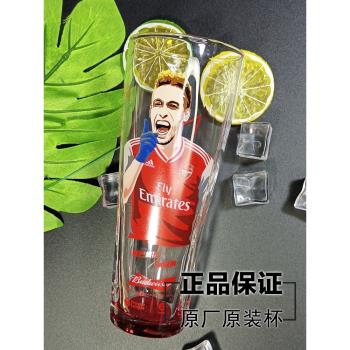 百威英格蘭足球超級聯賽球星限量版原裝啤酒杯帶禮盒玻璃杯330ml
