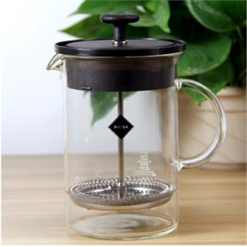 一屋窯制耐熱高溫手工玻璃花茶壺沖茶器濾壓壺咖啡壺FH-121
