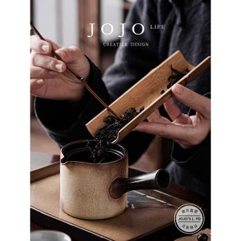 JOJOS L. PD.taxes.茶壺窯變蒼山側把復古陶瓷過濾泡茶壺 | 縣稅