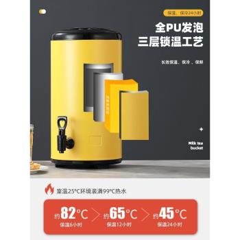 304不銹鋼奶茶桶商用保溫桶小型帶水龍頭奶茶店茶桶豆漿桶大容量