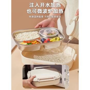 不銹鋼飯盒上班族2024新款兒童便當盒小學生專用帶飯神器分格餐盒