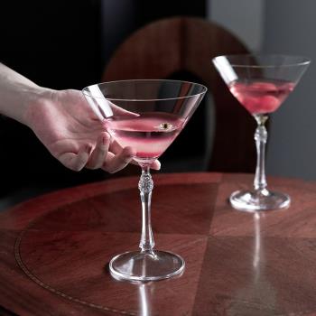 BOHEMIA捷克進口水晶玻璃鉆石雞尾酒杯子馬天尼杯香檳杯高腳酒杯