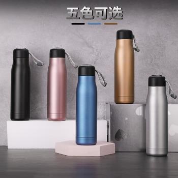 不銹鋼保溫杯男女潮流水杯學生兒童戶外運動便攜創意簡約小巧ins