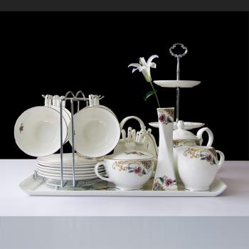 骨瓷歐式茶具泡茶茶壺咖啡壺咖啡杯配套茶壺英式下午茶茶具