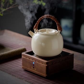 胡桃木全自動電陶爐煮茶器煮茶壺家用茶具陶瓷燒水壺泡茶專用小型