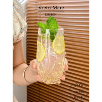 Vietri Mare玻璃杯復古高檔餐廳洋酒杯威士忌酒杯啤酒杯子丨瓊斯